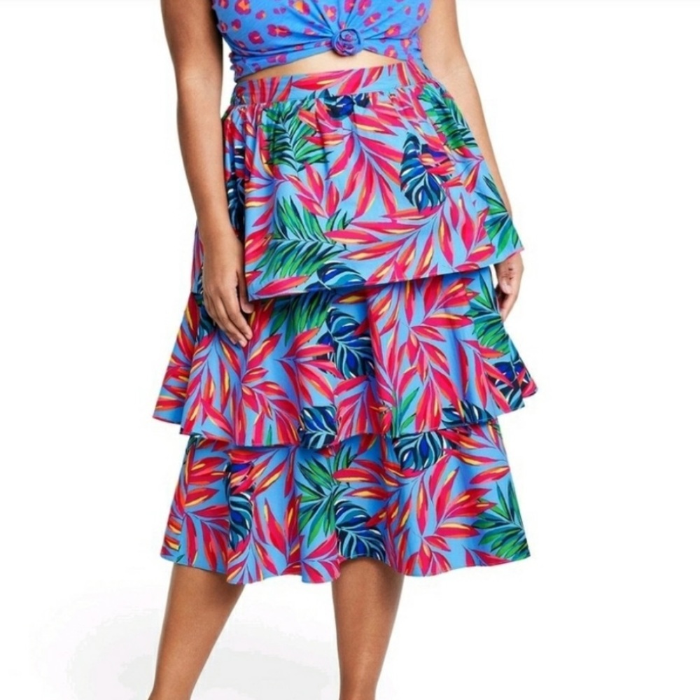 Tropical Tiered Skirt Size:XL Tabitha Brown for Target